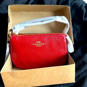 Coach Nikita Red Leather Purse with Gold Hardware
